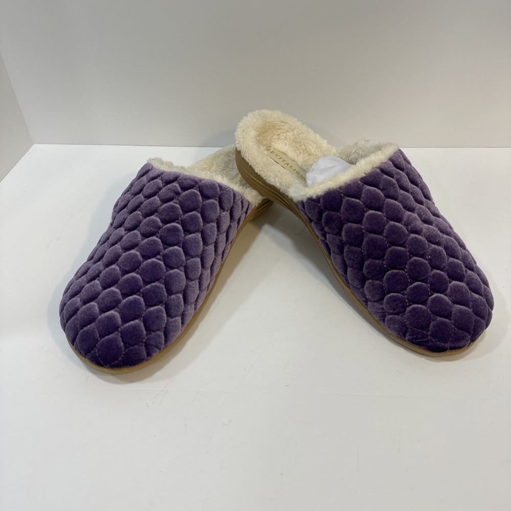 NEW Woman's REVITALIGN ORTHOTIC TEDDY KARLA SLIPPERS house shoes Slip on size 9